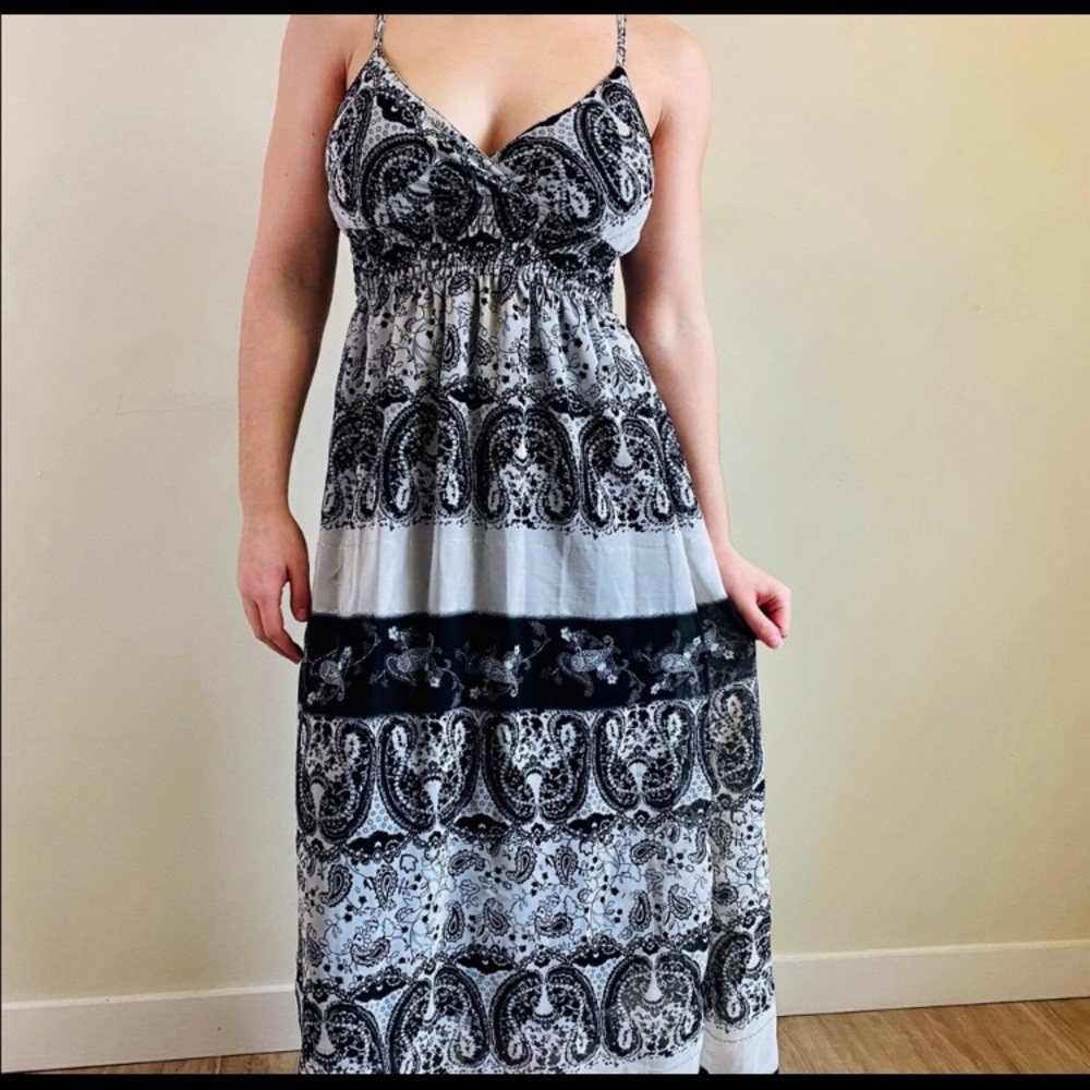 Paisley Print Maxi Dress